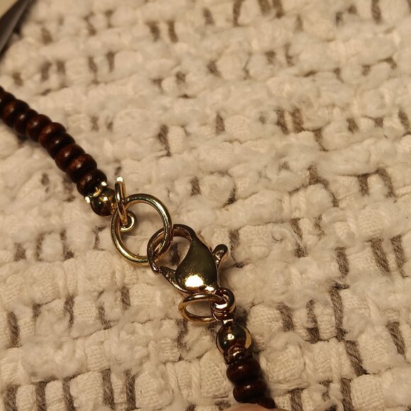 Charlie Paige women's matching set wood disc necklace & earrings - NWT - Picture 5 of 11